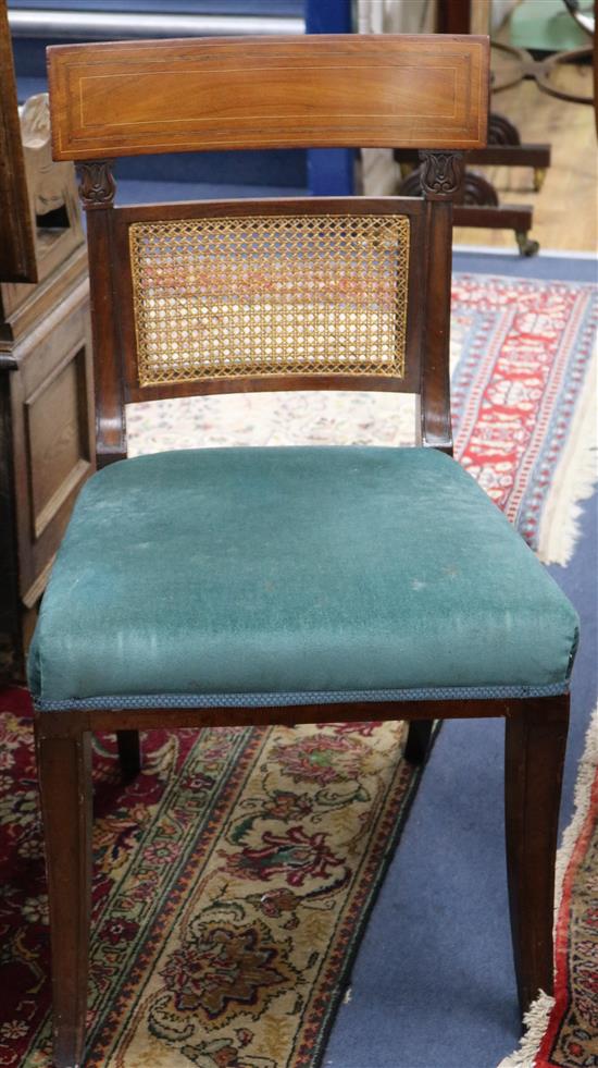 A set of eight Regency mahogany dining chairs